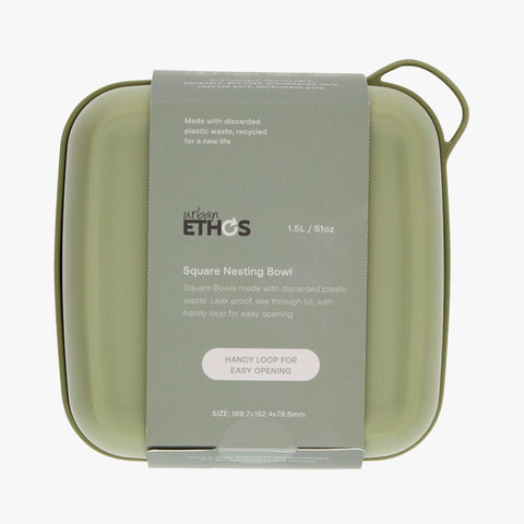1.5L Square Container - Green