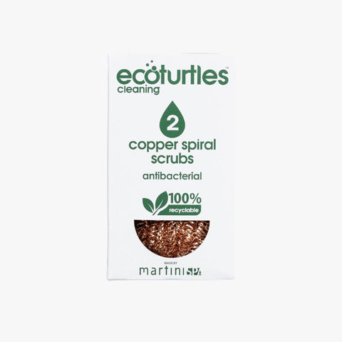 Eco Turtles 2PK Antibacterial Copper Spiral Scrubs