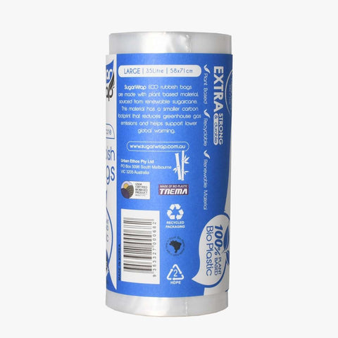 SugarWrap 35L Eco Rubbish Bags - Large (20 per roll)