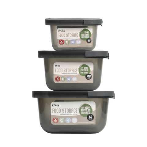 3PK Food Storage Container Bundle - Charcoal