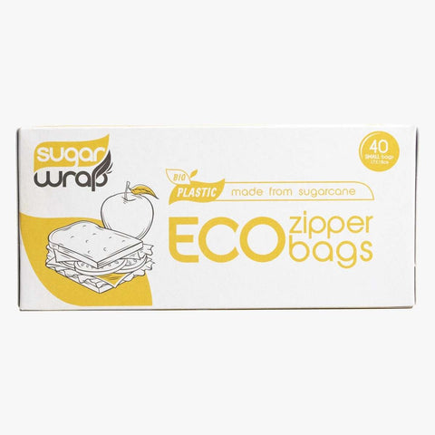 SugarWrap Eco Zipper Bags - Sandwich 40PK