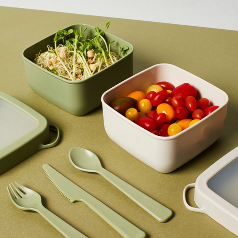 900ml Square Container - Grey
