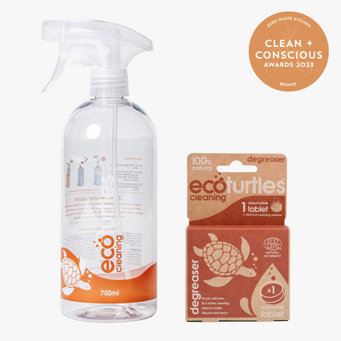 Reusable Degreaser Cleaning Bottle + Dissolvable Tablet