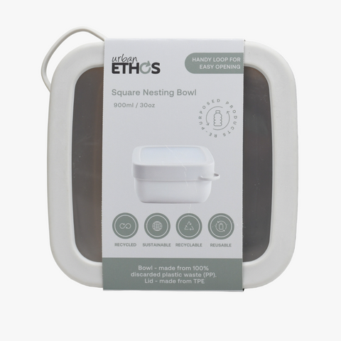 900ml Square Container - Grey