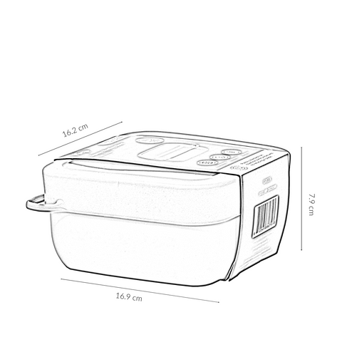 1.5L Square Container - Green