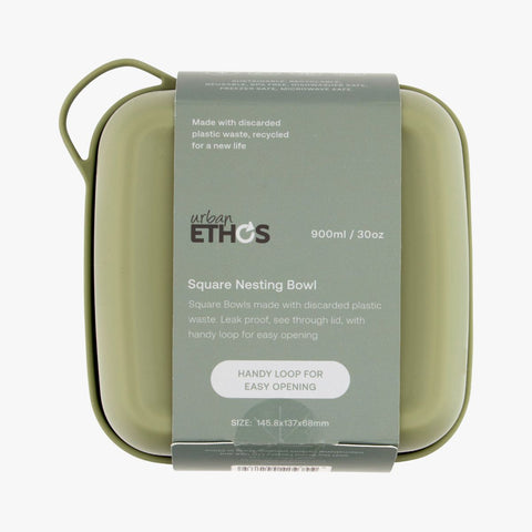 900ml Square Container - Green