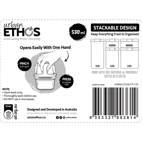 FoodLocker Square Storage Container - 530ml
