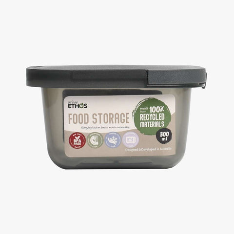 300ml Rectangular Food Storage Container - Charcoal