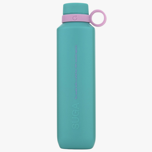 SUGA Water Bottle 650ml - Green & Pink