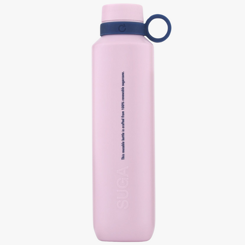 SUGA Water Bottle 600ml - Pink & Navy