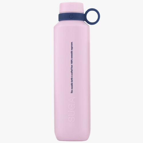 SUGA Water Bottle 650ml - Pink & Navy