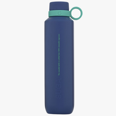 SUGA Water Bottle 600ml - Navy & Green