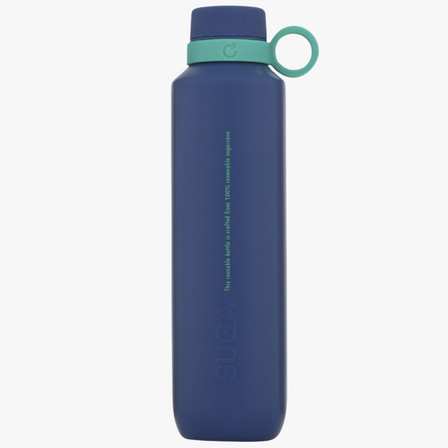 SUGA Water Bottle 650ml - Navy & Green