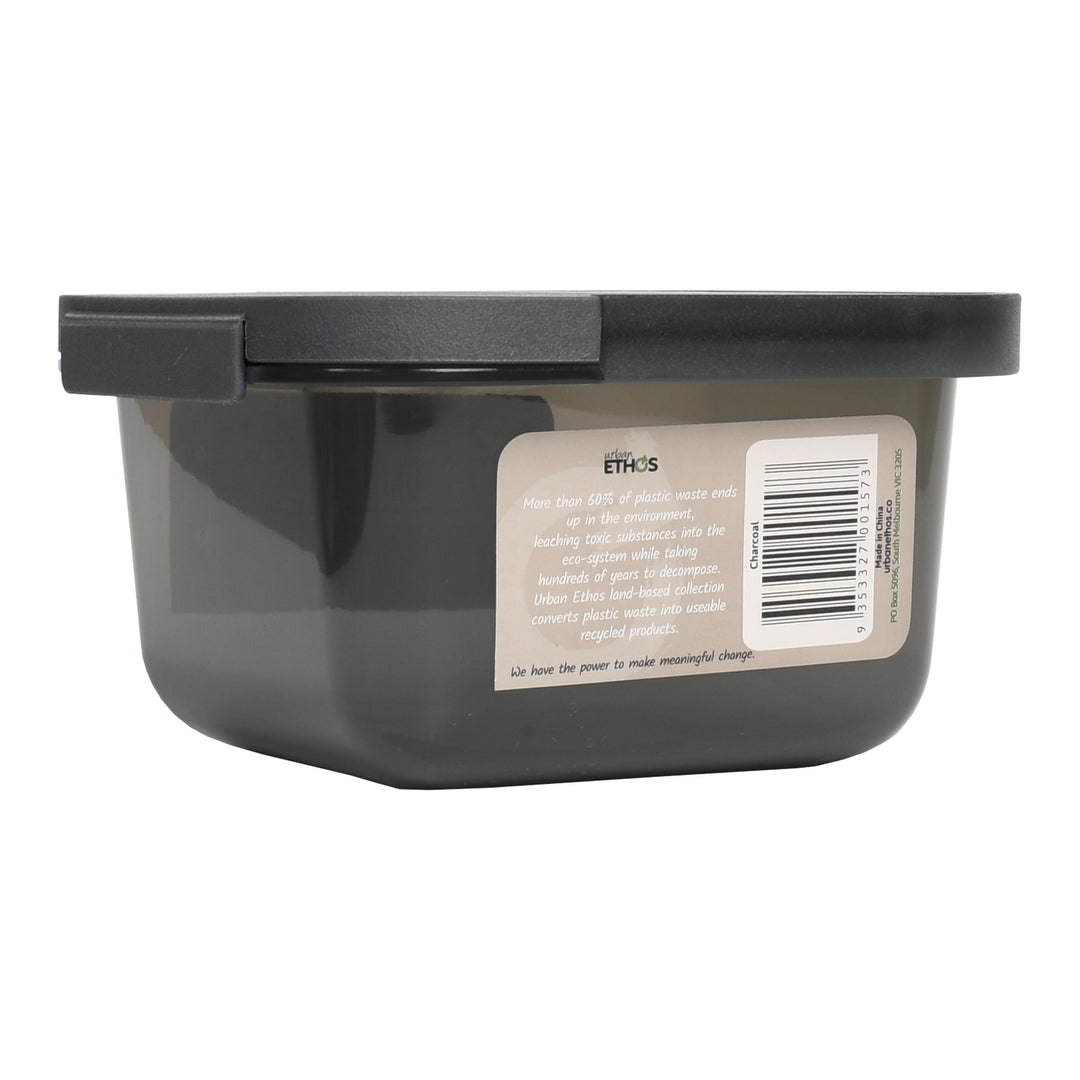 900ml Square Food Storage Container - Charcoal – Urban Ethos