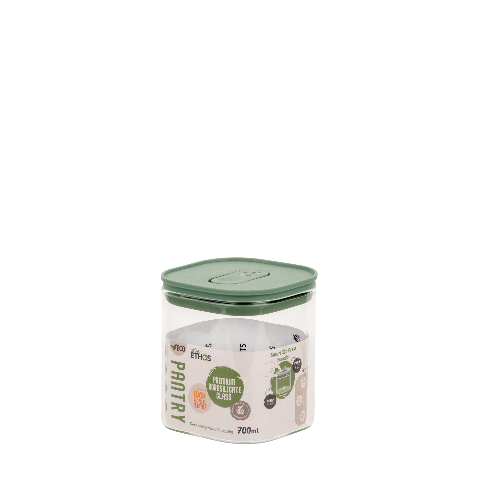 Urban Ethos Glass Pantry Canister 700ml