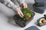 300ml Rectangular Food Storage Container - Charcoal
