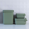 4L Square Tall Container - Green